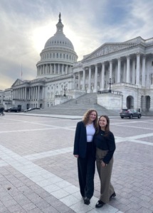 Maya and Lily outside the Capitol