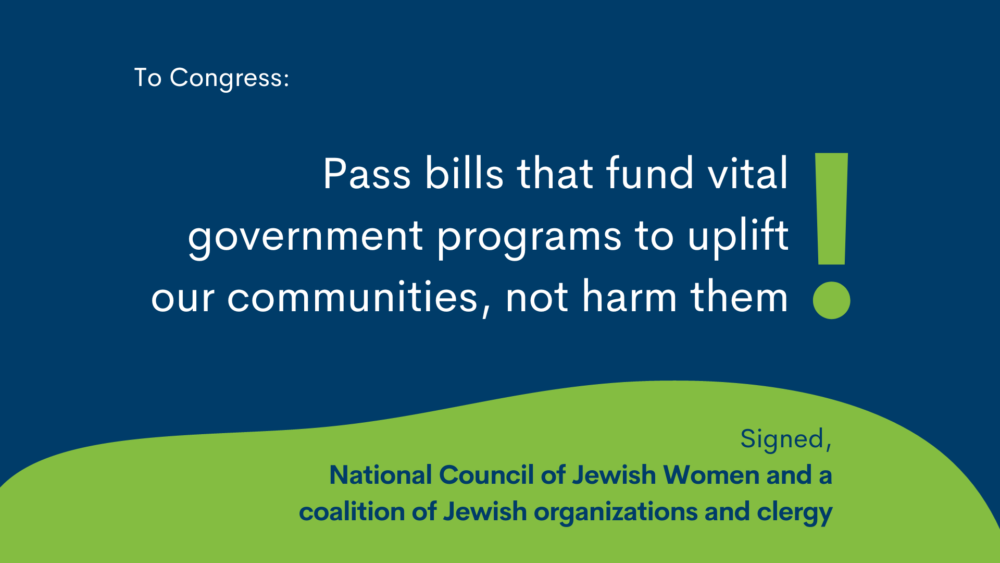 Pass bills that fund vital government programs to uplift our communities, not harm them