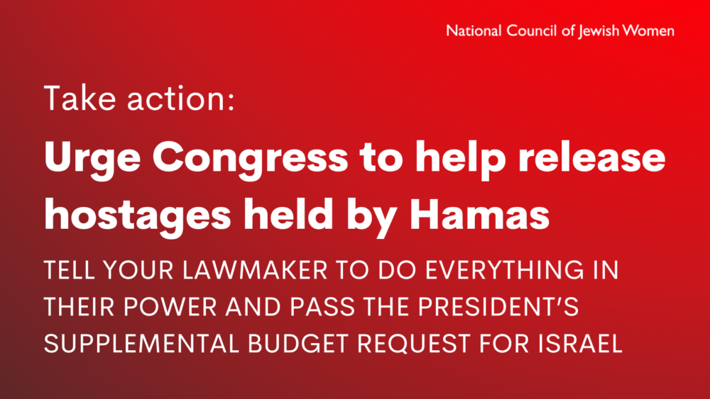 Urge Congress to help release hostages held by Hamas