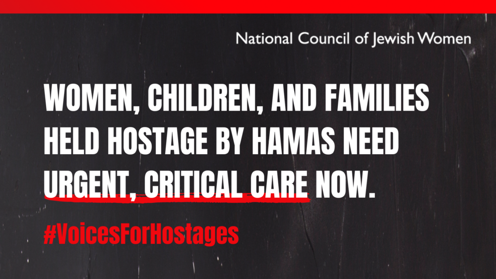 WOMEN, CHILDREN, AND FAMILIES HELD HOSTAGE BY HAMAS NEED URGENT, CRITICAL CARE NOW.