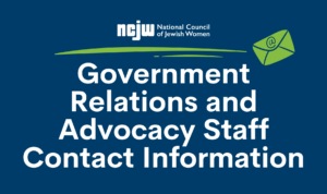NCJW Gov Staff Contact Info