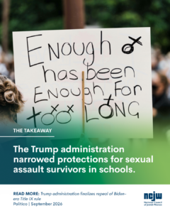 The Trump administration narrowed protections for sexual assault survivors in school.